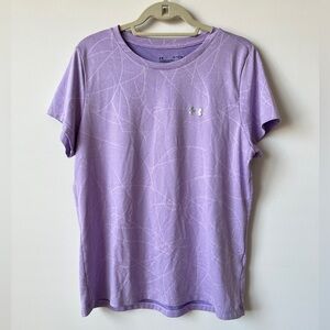 Under Armour Women’s Purple Graphic T-Shirt XL Loose Fit Athletic Tee